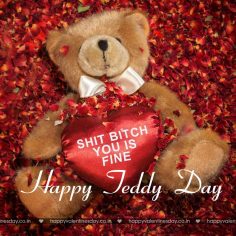 Teddy Day – happy valentines day sign